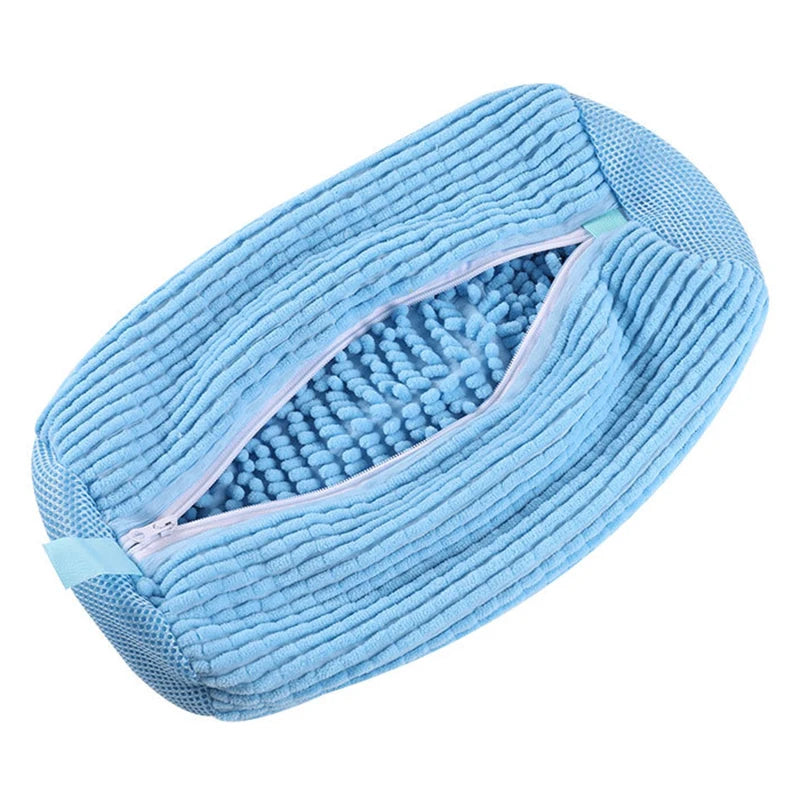 Shoe Washing Bag Washing Machine Laundry Bags Microfiber Closure Shoes Cleaning Bag Shoes Laundry Net Fluffy Fibers Sneaker